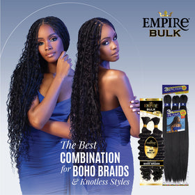 Sensationnel Empire Bulk in jet black, ideal for goddess braids and bohemian looks.