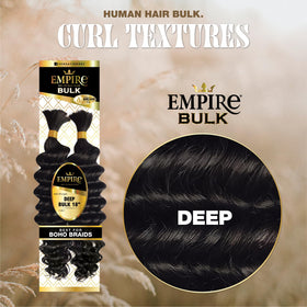 Sensationnel Empire Bulk 18-inch jet black on-model wear for sleek knotless braids.