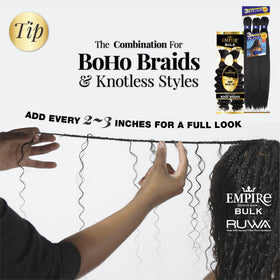 Sensationnel Empire Bulk Braiding 14-inch length ideal for box braids and twists