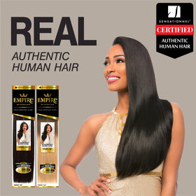 Sensationnel Empire Yaki heat-friendly fibers support multiple styling options.