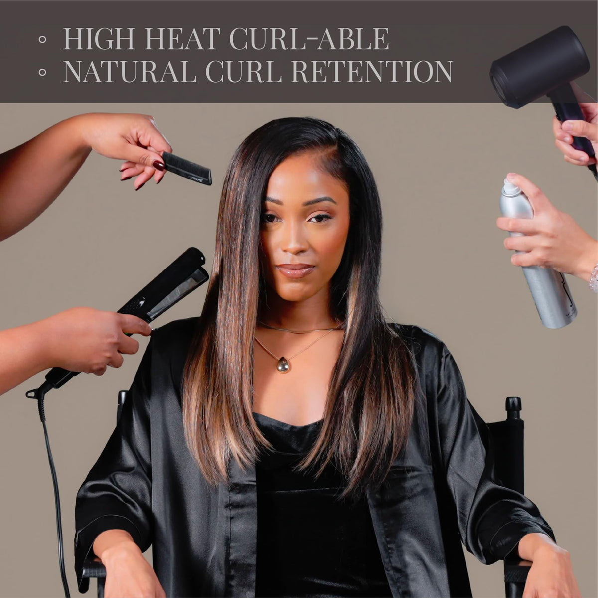Sensationnel Empire Yaki weave in sew-in applications for quick transformation.