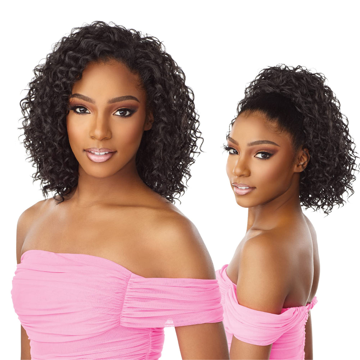 Sensationnel Instant Weave Half Wig close-up fiber texture for natural look