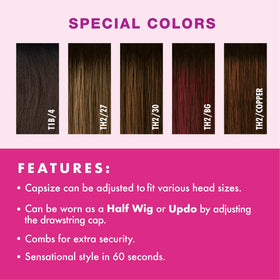 Sensationnel Instant Weave Half Wig length options for personalized styling