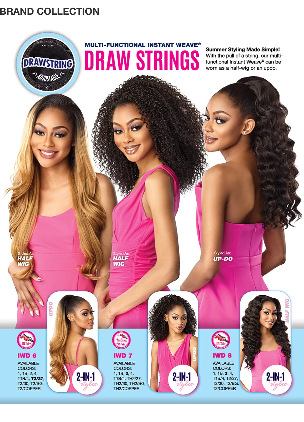 Sensationnel Instant Weave half wig blends with natural hair for added volume.