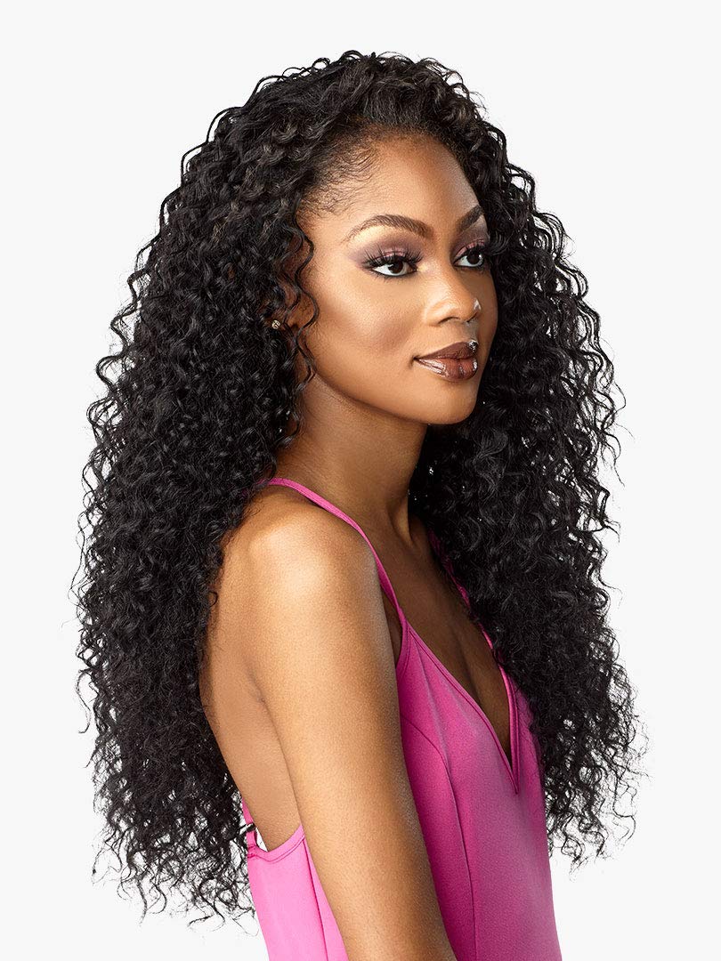 Sensationnel Instant Weave Half Wig showing color and wave options