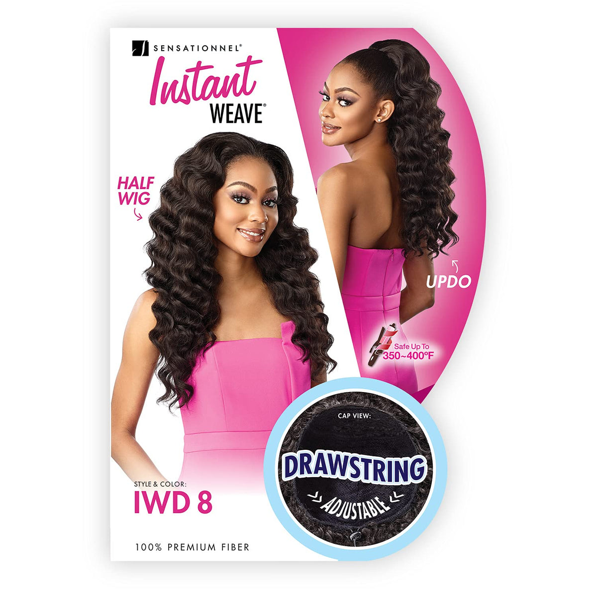 Sensationnel Instant Weave Silky Yaki texture enhances seamless self-blending with real hair.