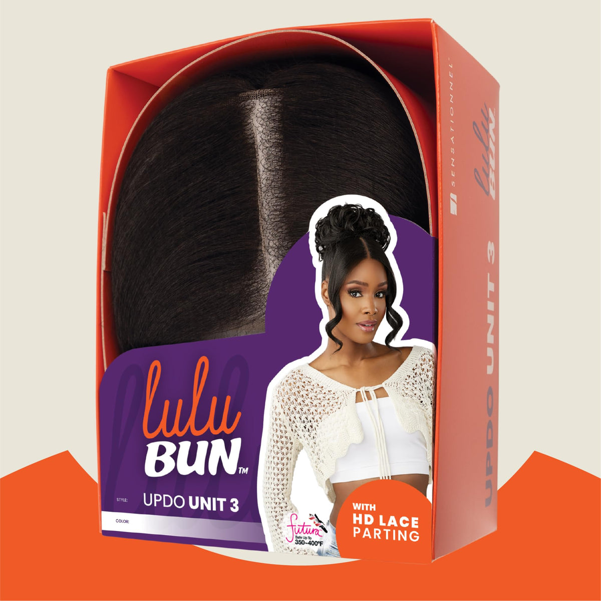 Sensationnel Lulu Bun Updo compact bun design for travel-friendly use.