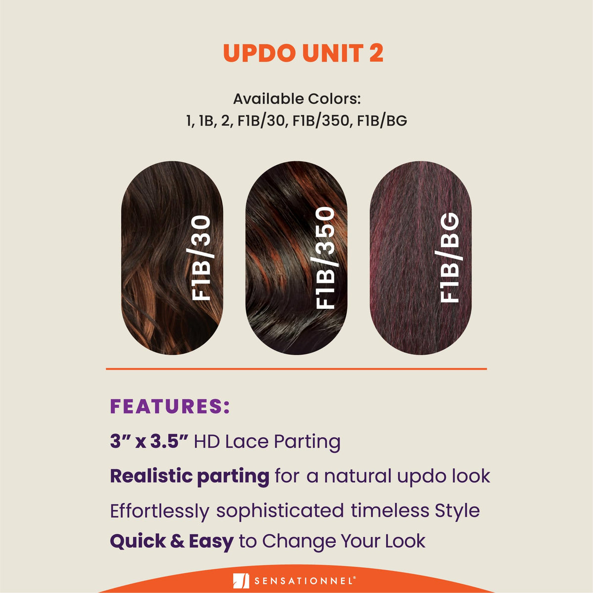 Sensationnel Lulu Bun Updo heat-safe fiber for versatile styling.
