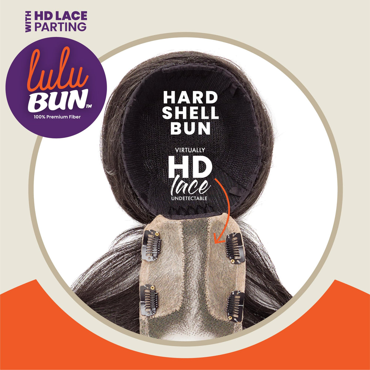 Sensationnel Lulu Bun Updo lace parting close-up detail.