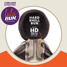 Sensationnel Lulu Bun Updo lace parting close-up detail.