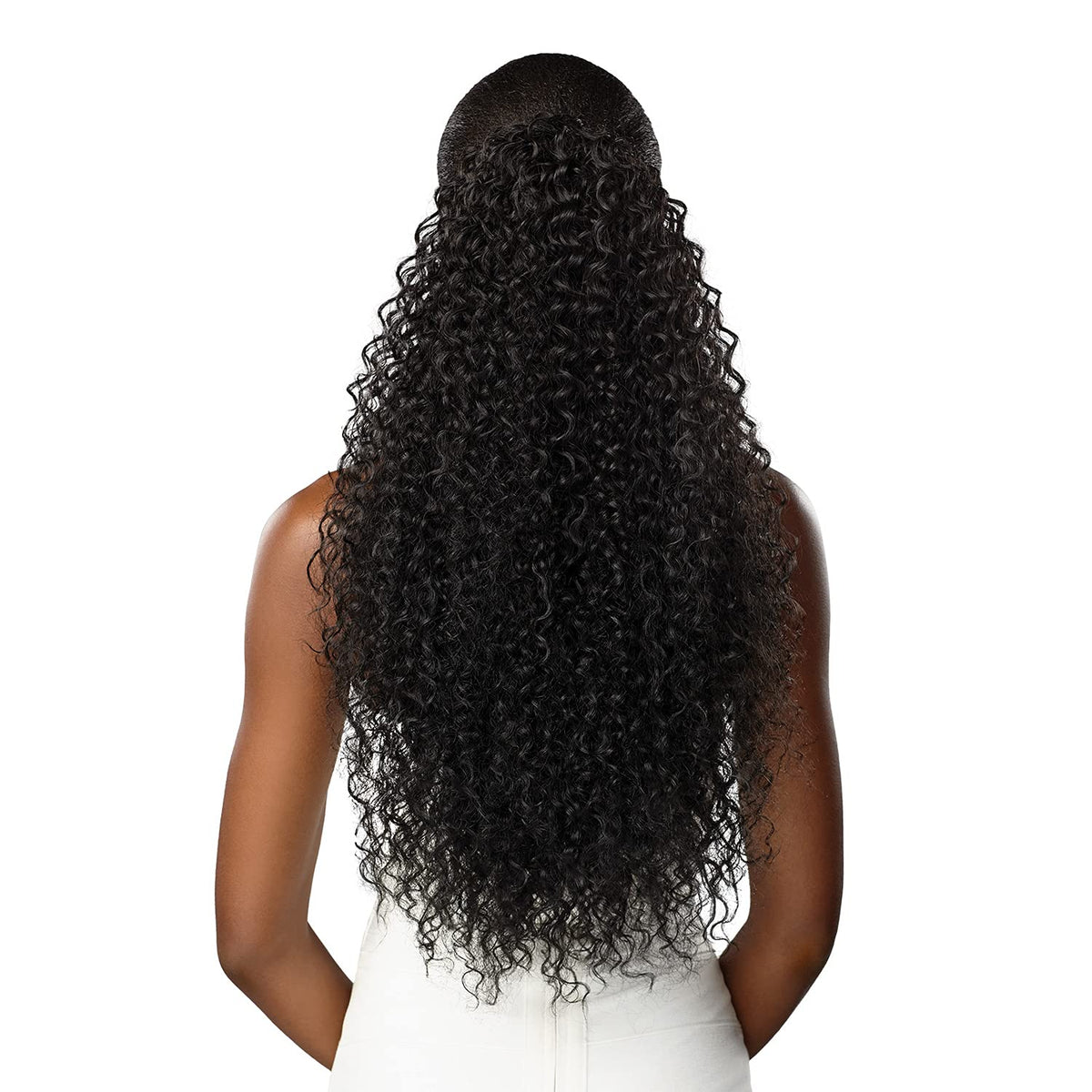 Sensationnel Lulu Pony Tail color 1B offblack option adds natural-looking versatility.