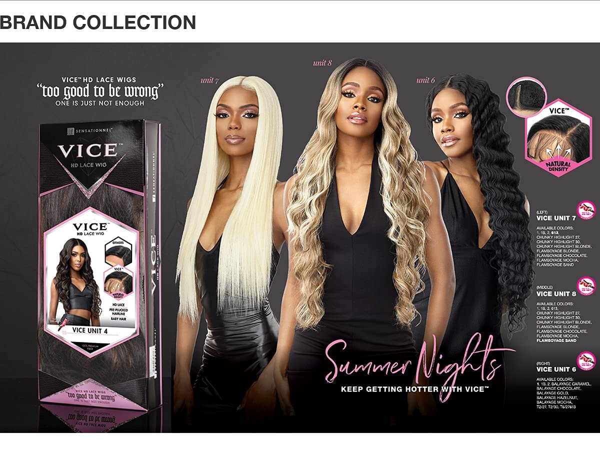Sensationnel Vice lace front wig glueless option for quick wear