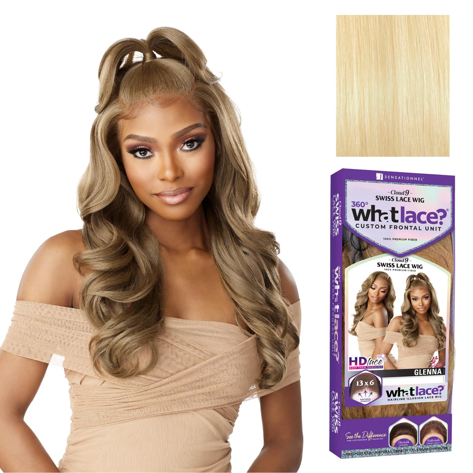 Sensationnel What Lace 13x6 wig cap view shows natural parting.