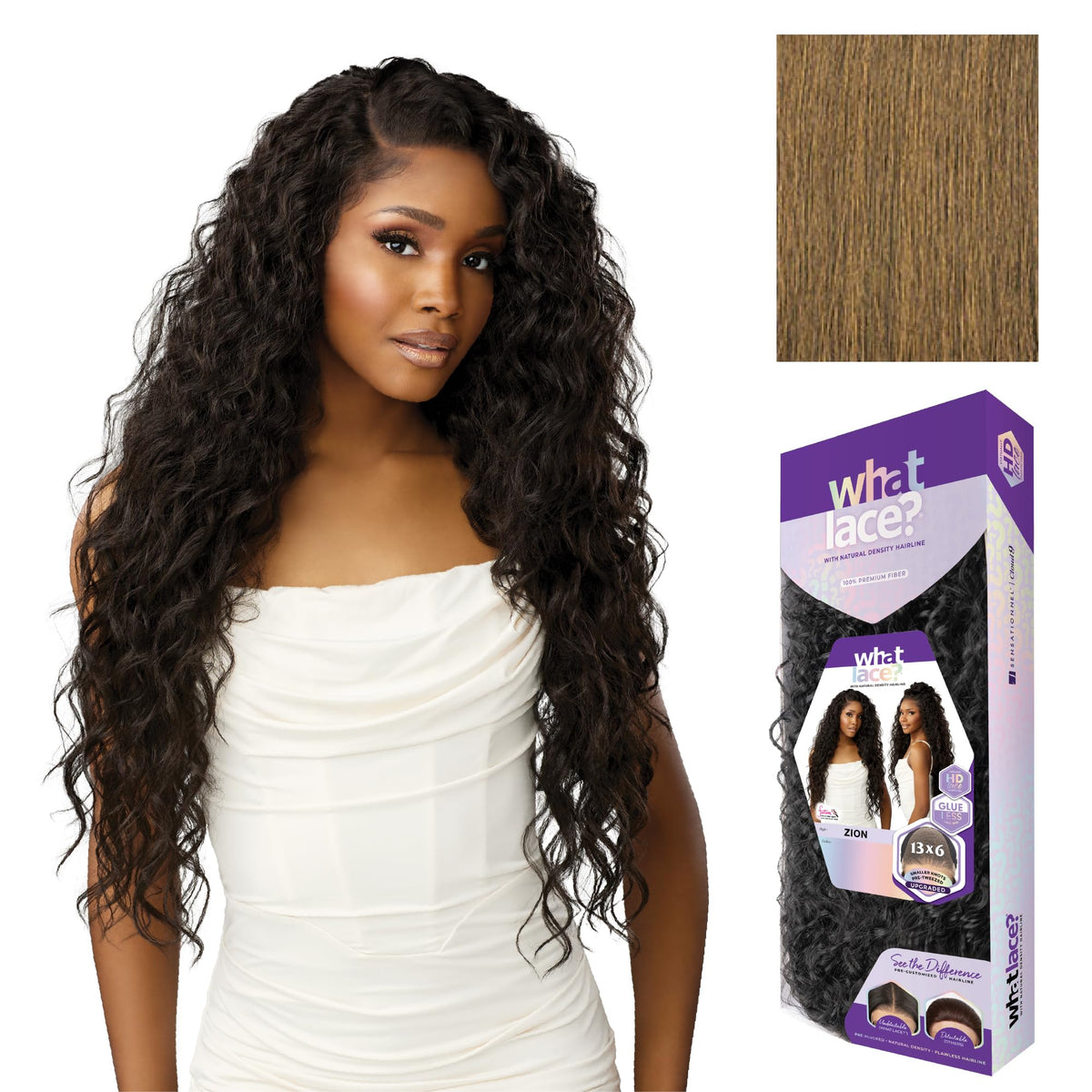 Sensationnel What Lace 13x6 wig front view with natural density for seamless wear
