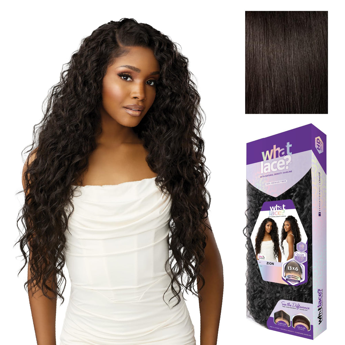 Sensationnel What Lace 13x6 Zion lacefrontal wig offers natural parting and seamless scalp