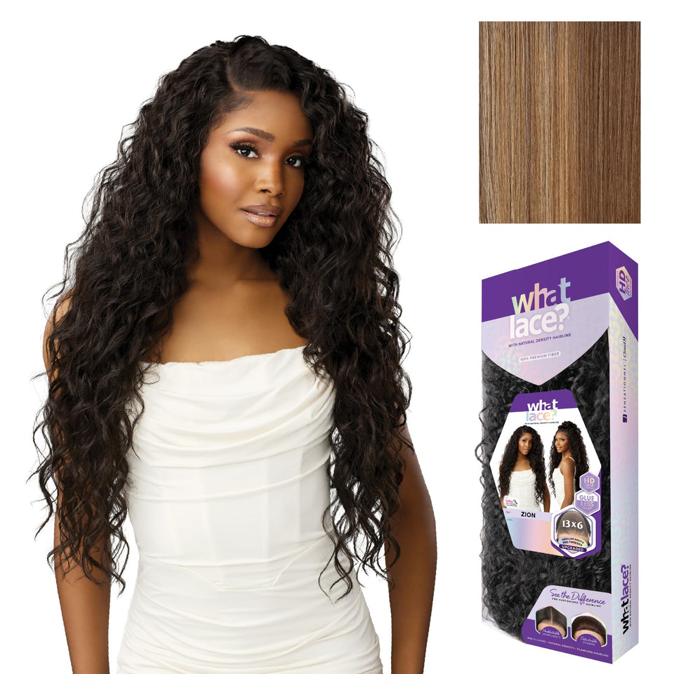 Sensationnel What Lace 13x6 Zion front view shows natural lace frontal coverage for easy styling