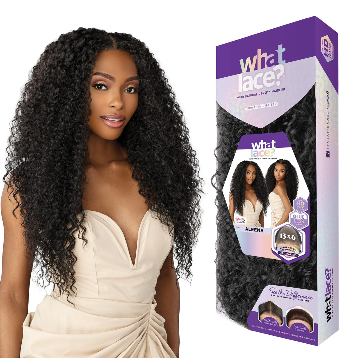 Sensationnel What Lace Aleena hairline detail with preplucked edge and baby hairs