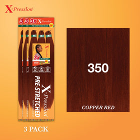 Sensationnel X-pression 3-pack Copper Red shown for bold protective styling.