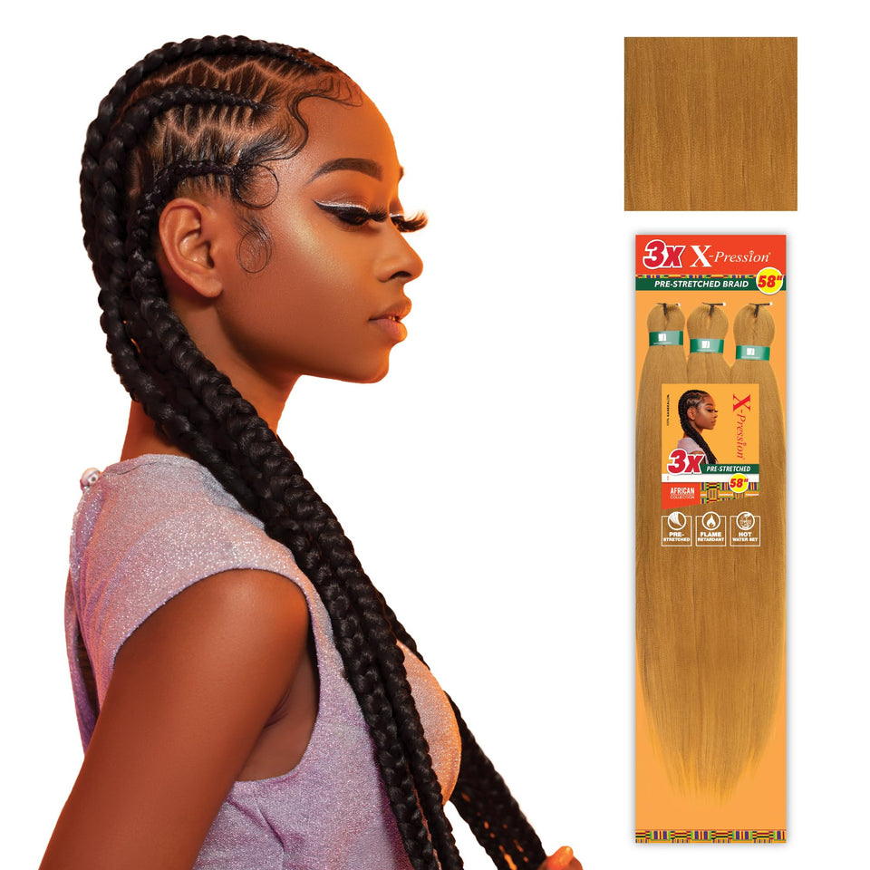 Sensationnel X-pression 58in box braids ready for quick, stylish protection.