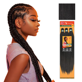 Sensationnel X-pression pre-stretched braiding hair 58 inch in 1B Off-Black for box braids