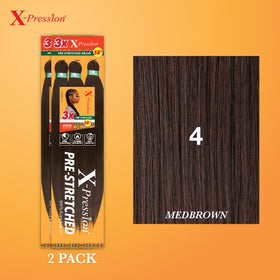 Sensationnel X-pression 58-inch braid length display for long protective styles.