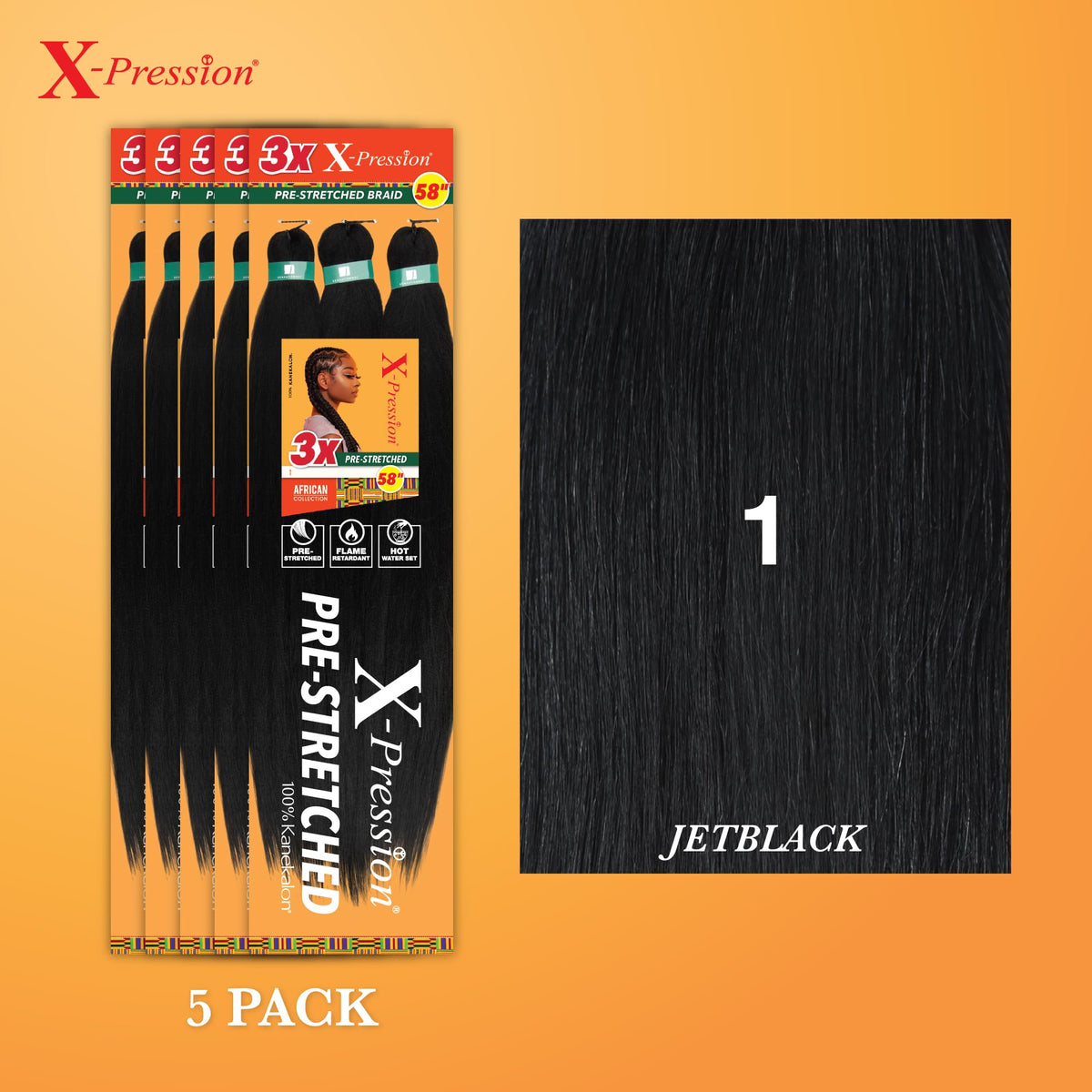 Sensationnel X-PRESSION flame retardant kanekalon braid texture close-up