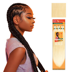 Sensationnel X-PRESSION 613 Blonde 58in braid close-up, soft touch for box braids.