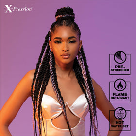 Afro twist styling with Sensationnel X-pression braid hair