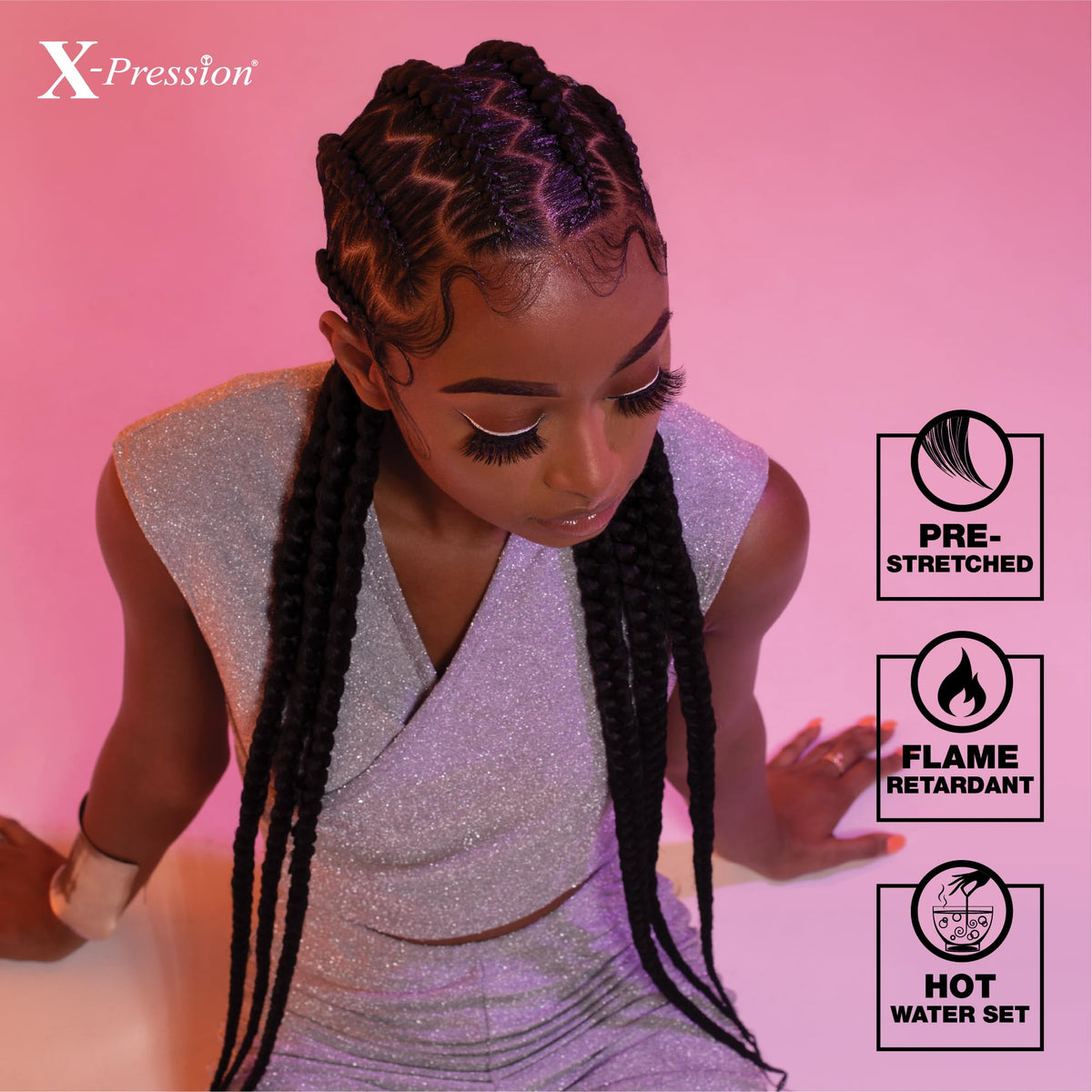 Bohemian twist style using Sensationnel X-pression braiding hair