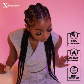 Bohemian twist style using Sensationnel X-pression braiding hair