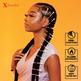 Box braid style concept using Sensationnel X-pression hair