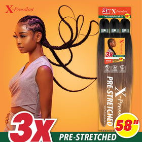Sensationnel X-pression box braid setup showcasing versatile styling.