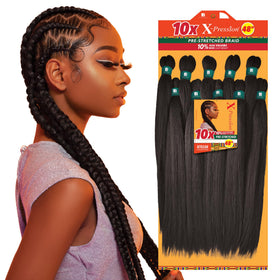 Sensationnel X-pression 48-inch braiding hair in 1B Off Black for box braids