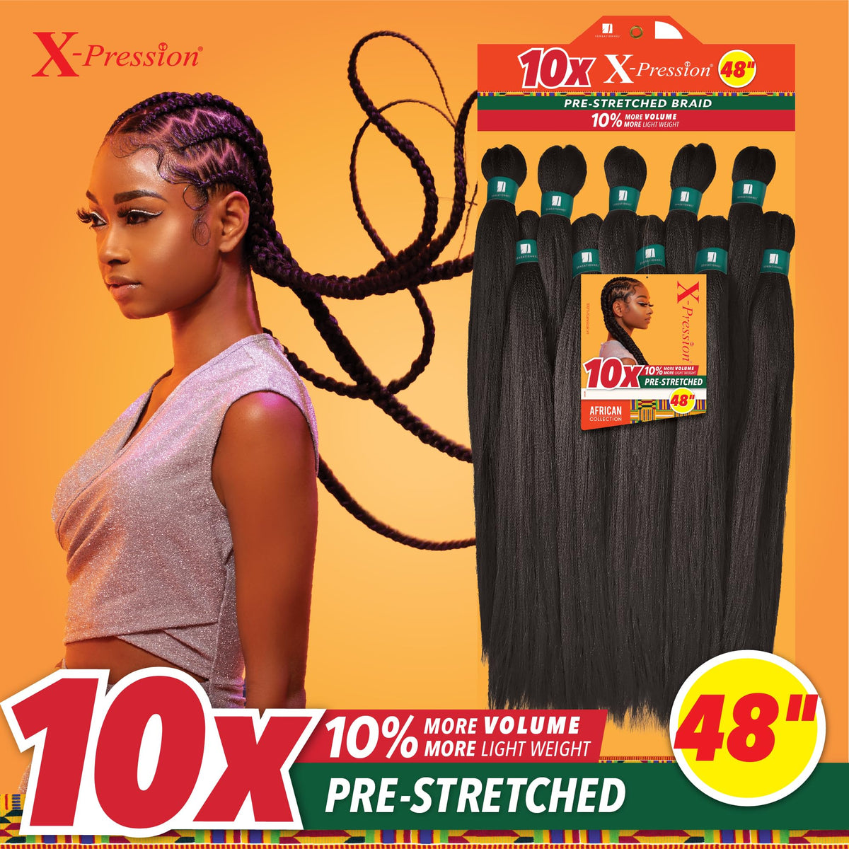 Flame retardant kanekalon braid from Sensationnel X-pression line