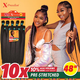 Pre-stretched X-pression braid texture with soft yaki finish