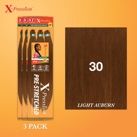 Sensationnel X-pression pre-stretched braiding hair with soft yaki texture for smooth installation
