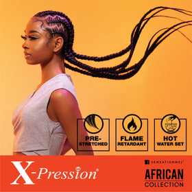 Washable Sensationnel X-pression braiding hair ready for care