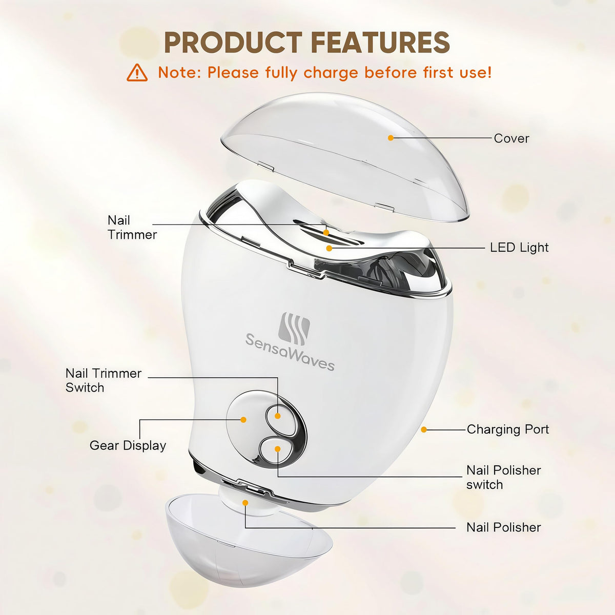 Sensawaves clipper with built in debris storage keeps surfaces tidy