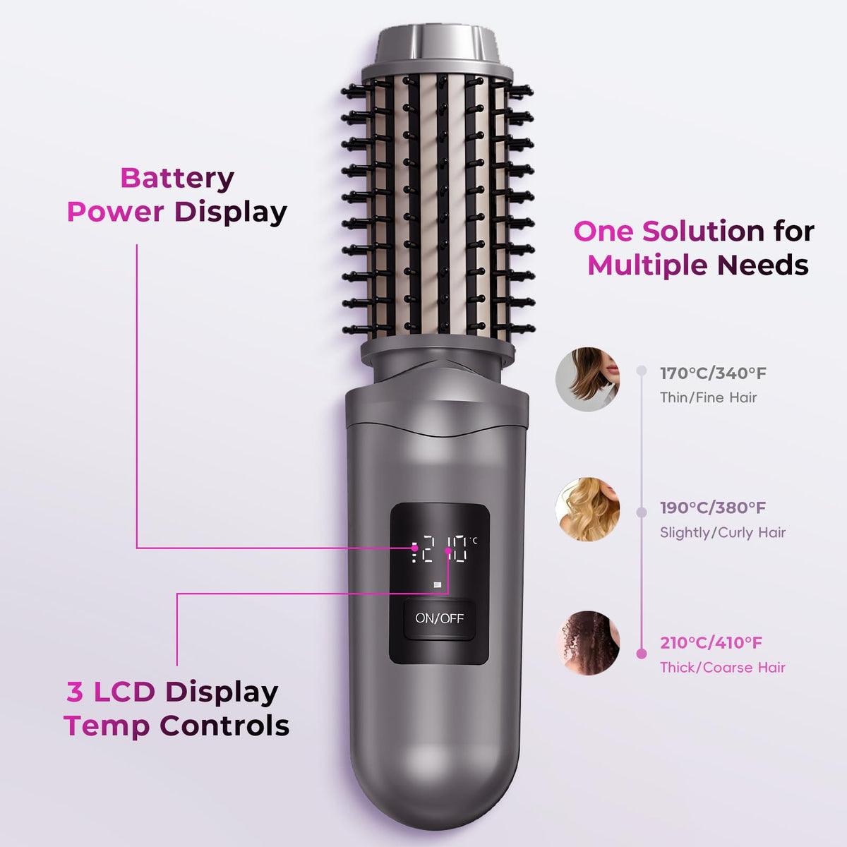 Sensawaves keratin-coated barrel for smoother, shinier results.
