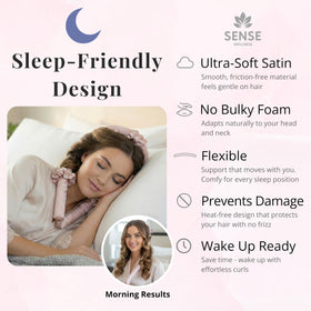 Sense Wellness heatless curls overnight kit claw clip provides secure, comfortable overnight hairstyle