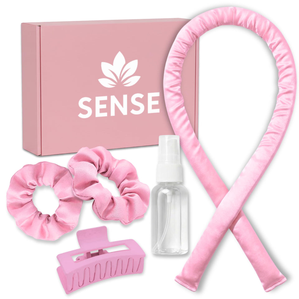 Sense Wellness heatless curls overnight rod 39inch creates frizz-free soft waves while you sleep