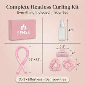 Sense Wellness heatless curls overnight satin texture delivers glossy waves with minimal tugging