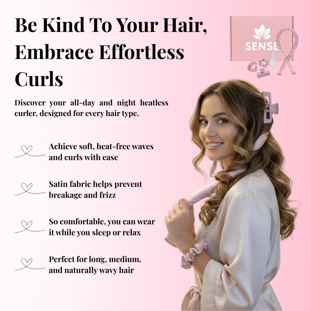 Sense Wellness travel-friendly no-heat styling kit for on-the-go mornings.