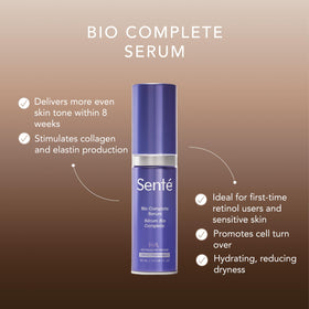 Sente Bio Complete Serum pump dispense for easy nightly use