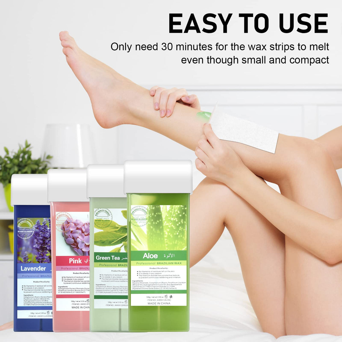 Seopri Roll On Wax roller application delivers precise, mess-free waxing