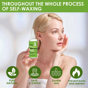 Seopri skin care kit usage steps image illustrating before during after waxing