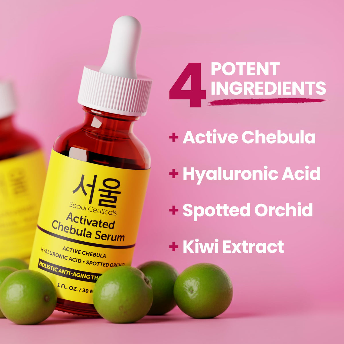 SeoulCeuticals Chebula Active Serum drop on skin demonstrates immediate hydration