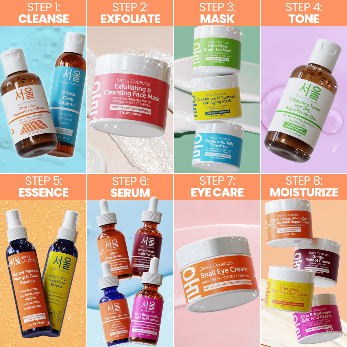 SeoulCeuticals clean beauty packaging signals cruelty-free formulation.