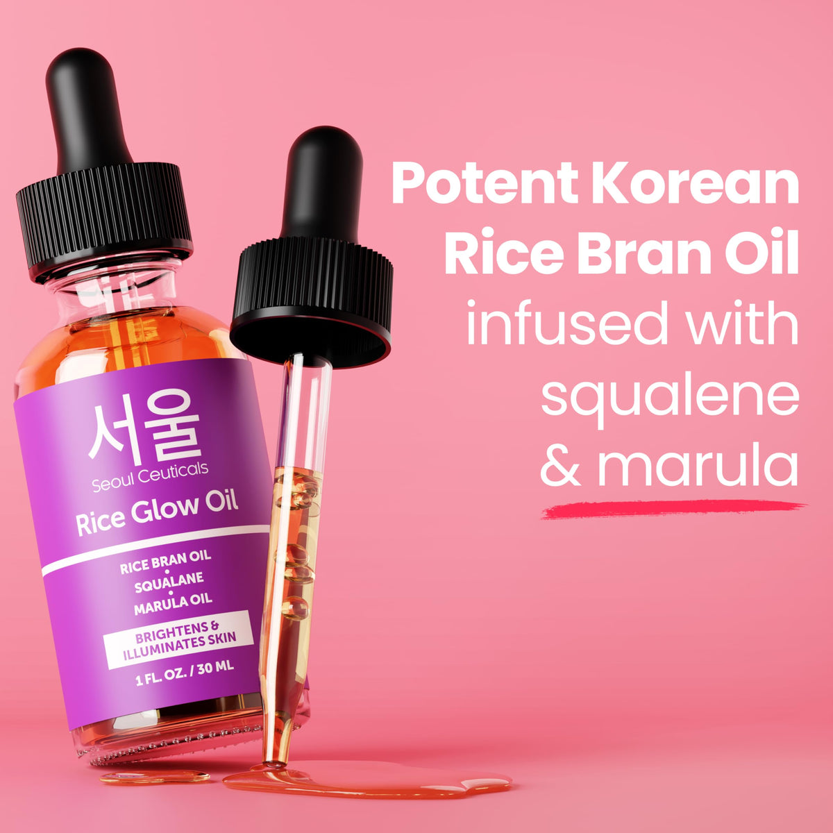 SeoulCeuticals Cruelty-free label on oil bottle.