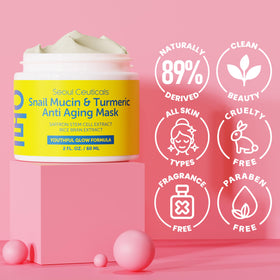 SeoulCeuticals cruelty-free vegan label shown on mask packaging.
